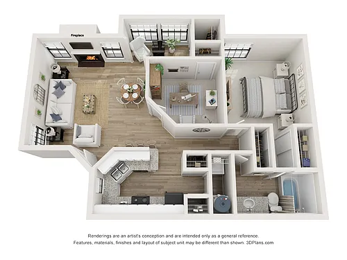 Floor plan 1 Bedroom, 1 Bathroom First Floor Glenwood