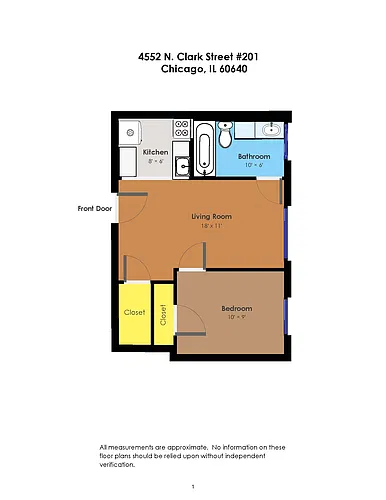 Floor plan 1 Bedrooms
