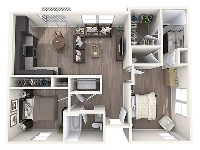 Floor plan 2X2 D