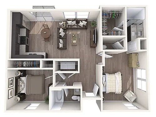 Floor plan 2X2 D