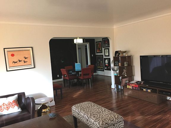 Living room into dining room