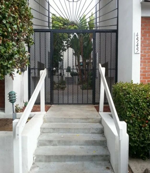 Secure entrance to apartment complex