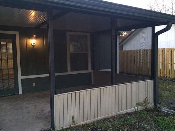 Porch on back of house