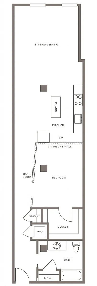 Floor plan A04 - One Bedroom