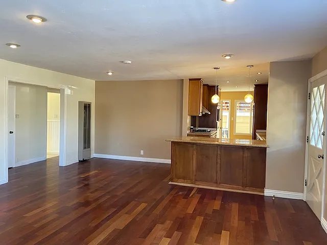Entrance, open layout with living, dinning and kitchen area