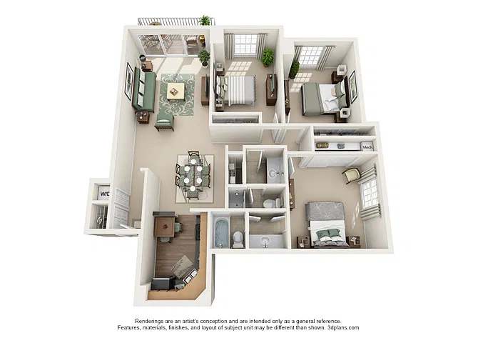 Floor plan Versailles - Oakbrook