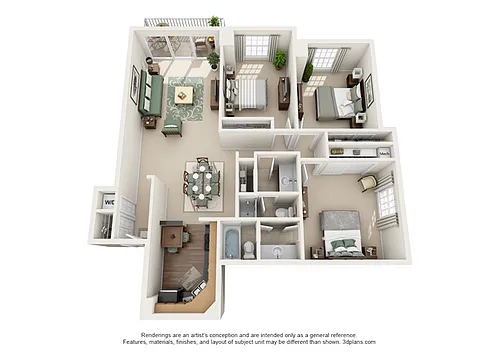 Floor plan Versailles - Oakbrook