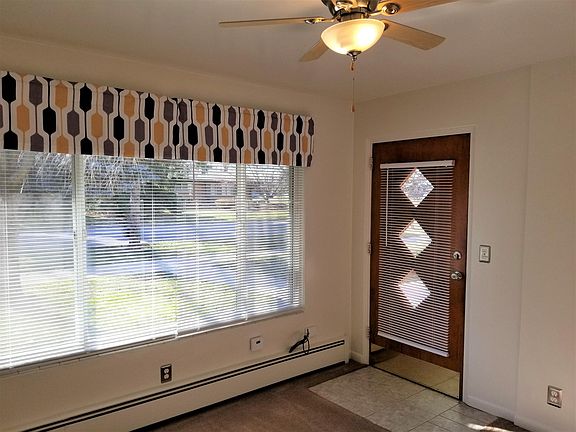 View of entryway in living room.