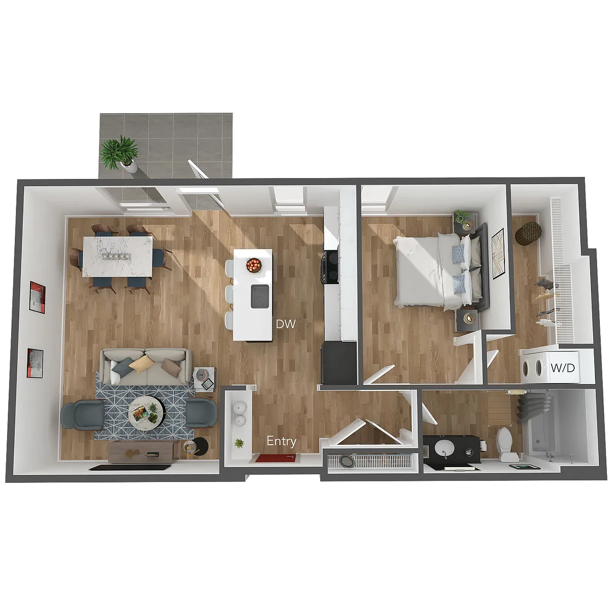 Floor plan 1 Bed/1 Bath