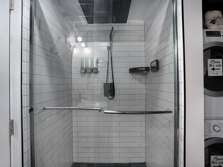 Lower level walk in shower