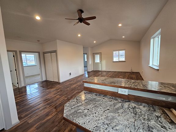 Kitchen to entry bed 2 and master