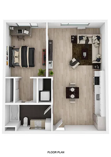 Floor plan 1 Bedroom D