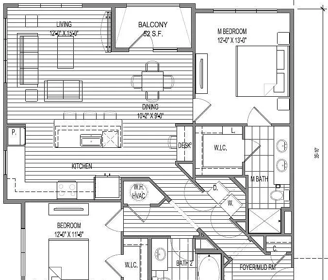 The Sawyer Providence Farm - B3 - 2 Beds - 2 Baths - 1268 Sq. ft.