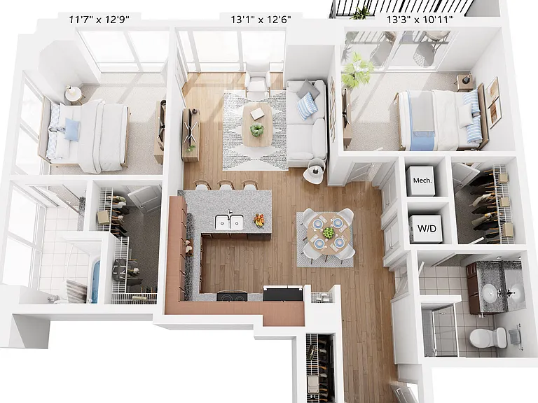 B1 floor plan Skyhouse Raleigh