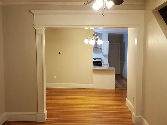Living room open to dining area