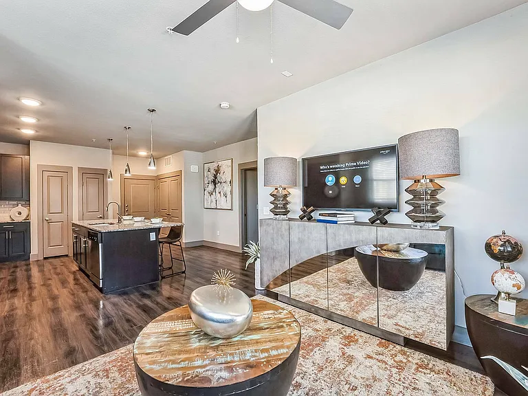Open living concept with stylish finishes