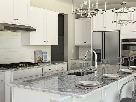 Kitchen staged