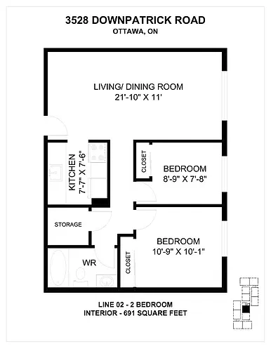 Floor plan 2 Bedroom