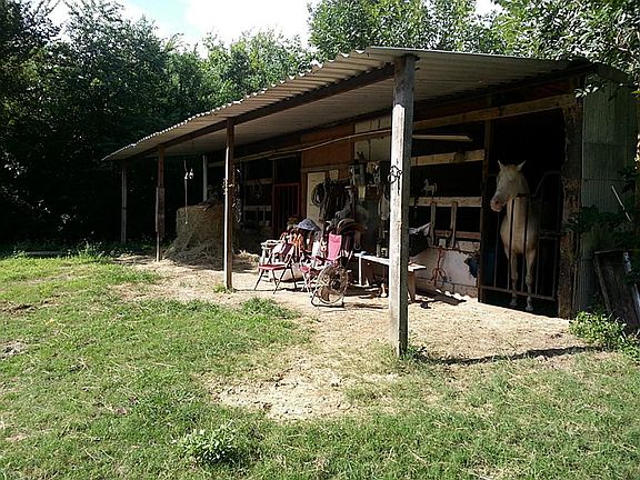 2nd of the Two Stables/Barns. Both Electric and Water Run the Length of Property!