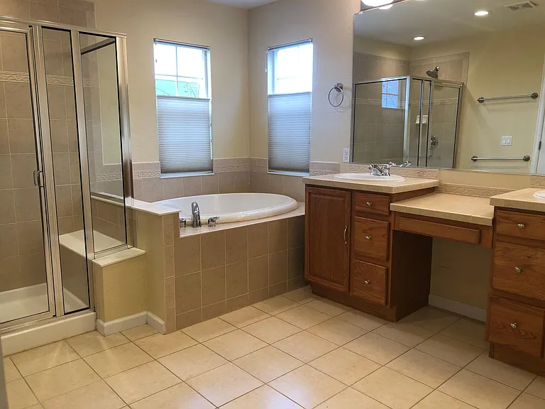 5-piece master bathroom.