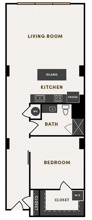 Floor plan 1 Bed J