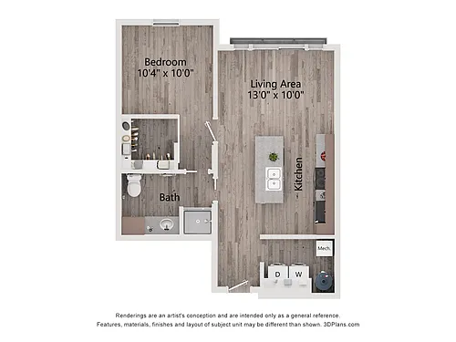 Floor plan 1 Bedroom