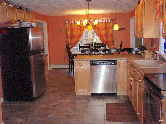 kitchen view from bathroom