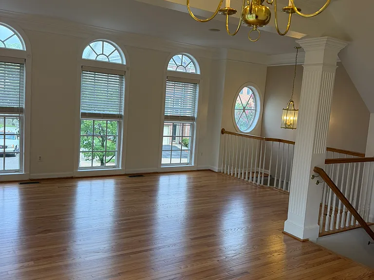 Living room with a view toward the stairs