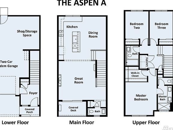 Floor Plan is of the Aspen A Model, Unit B2. Photos, renderings, floor plans and all verbiage are for illustrative purposes, are not contractual documents, and are subject to change.