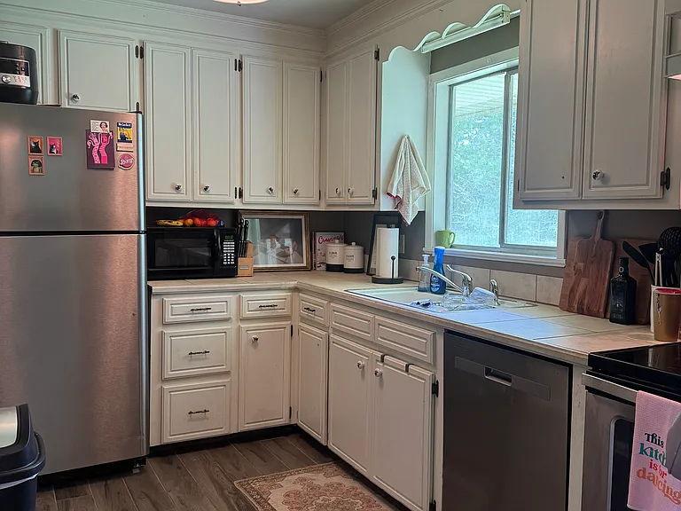 This is the kitchen furnished, but we have since added a fresh coat of paint!