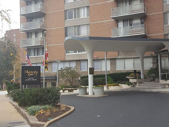 Front entrance 15 floor condominium building.