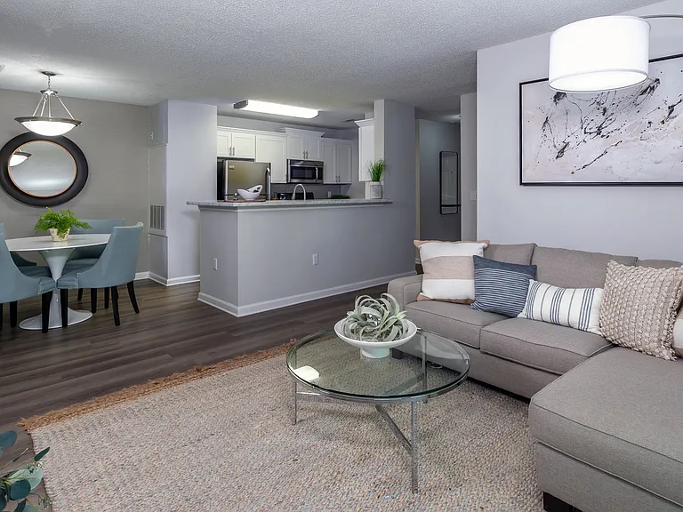 Our bright and open living rooms seamlessly flow into your dining and kitchen spaces.