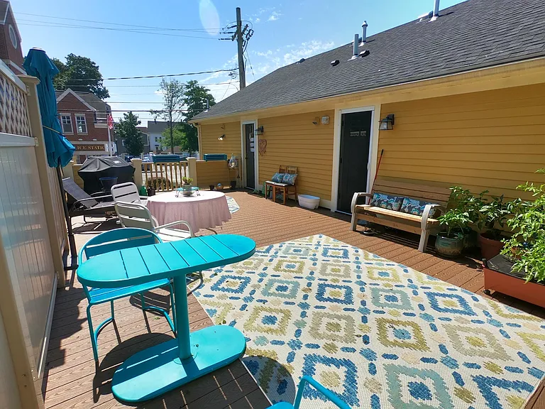 Spacious shared deck for Units 2 and 3.