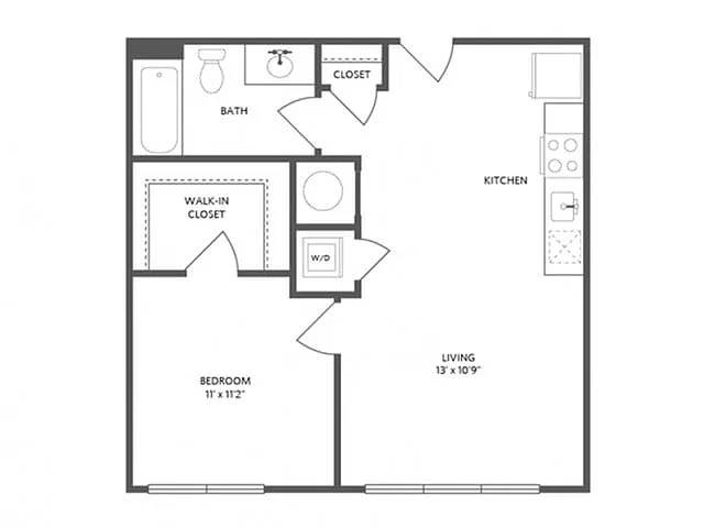 Floor plan A11 - One Bedroom