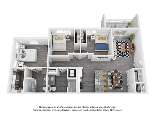 Floor plan 3 bedroom / 2 bath