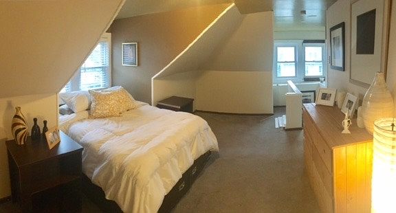 Attic Room with queen bed