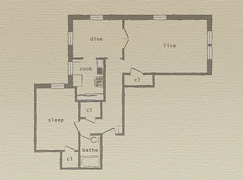 Floor plan 1 Bedroom