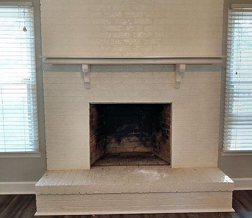 Wood burning fireplace