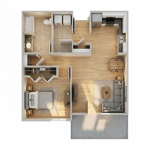 Floor plan One Bedroom