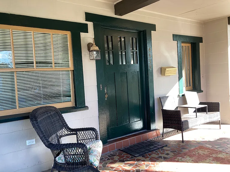 Front porch & front door