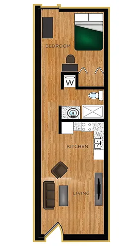 Floor plan P1 1 Bed