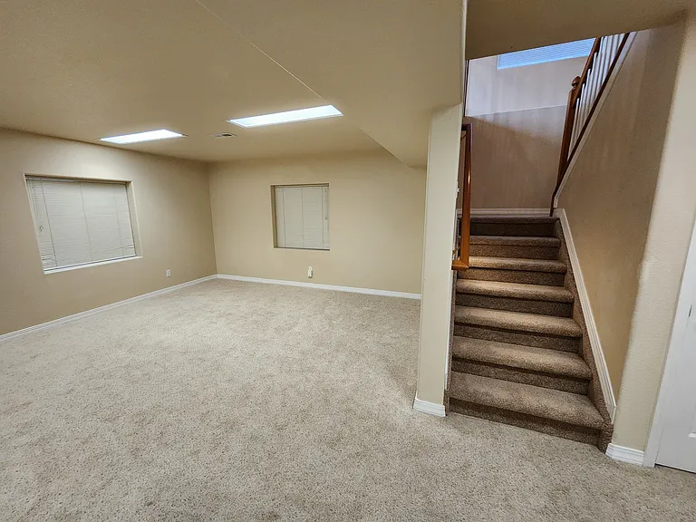 Going back upstairs from the Lower Level Rec Room.
