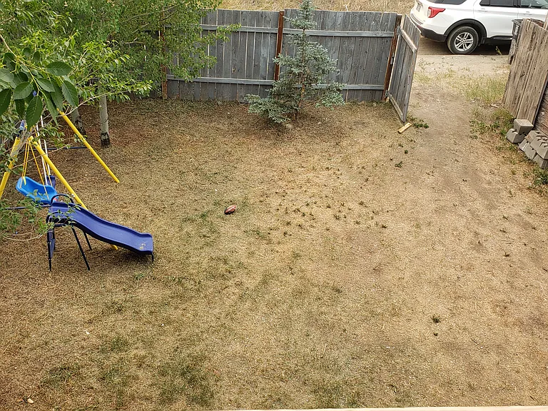 Fenced-in private back yard