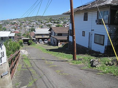 Driveway down to property