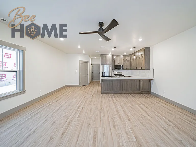 Front room and kitchen