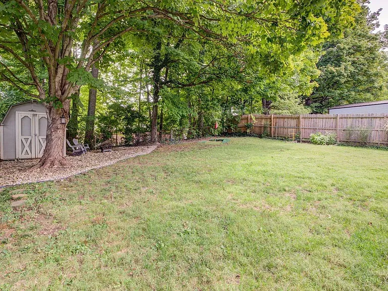 Enjoy the privacy and entertainment of the fully fenced in backyard.