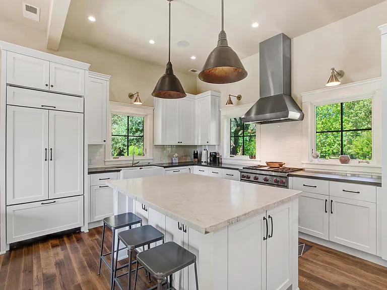 Kitchen with Wolf Range and Sub-Z Refridgerator