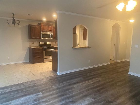 View of the living room and kitchen
