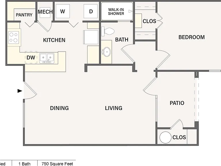 A1 | 1x1 | 750 sf A1 | 1x1 | 750 sf
