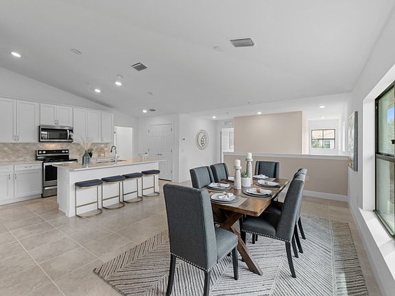 Connected kitchen and cafe area